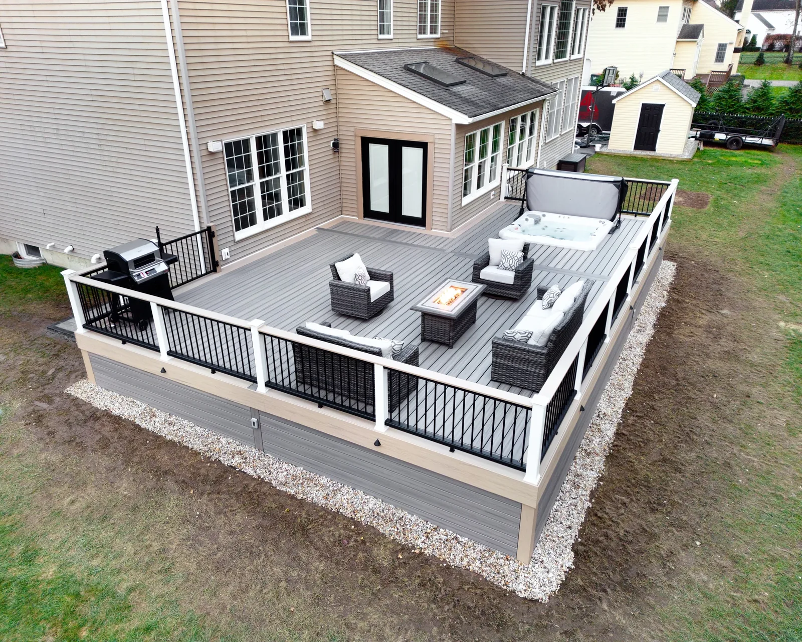 Night outdoor living with zoned lighting — what fails when wire is skipped