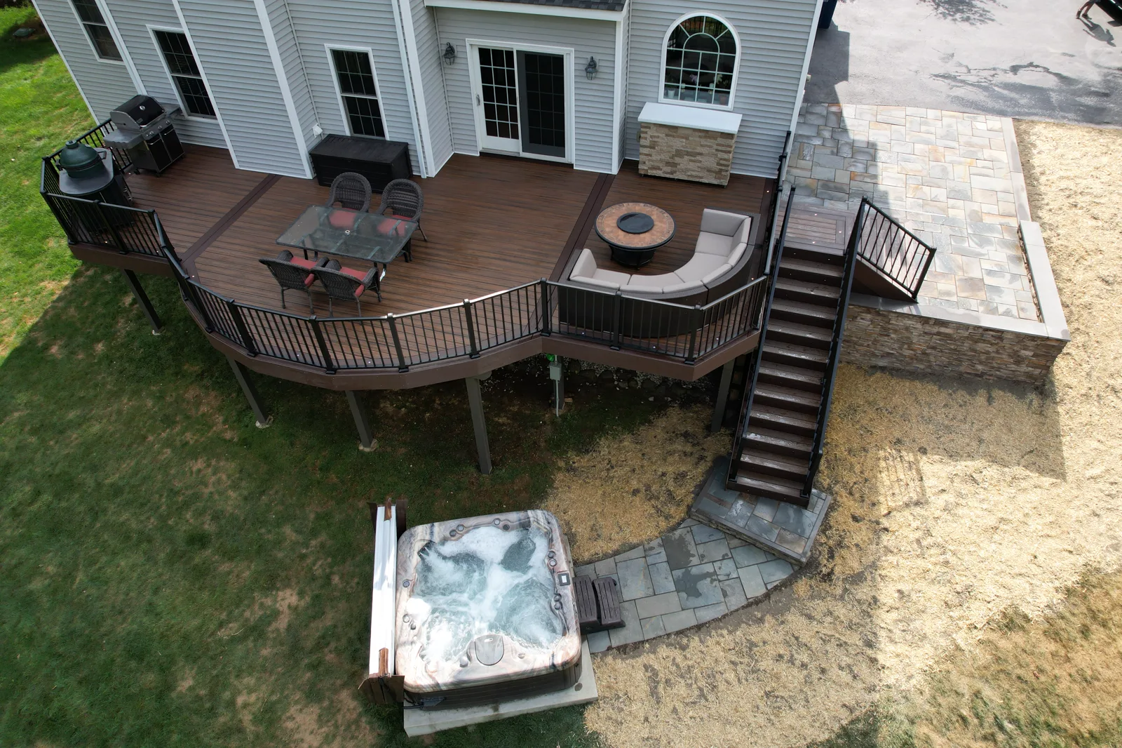 Elevated deck foundation and framing from above, the structure that decides lifespan
