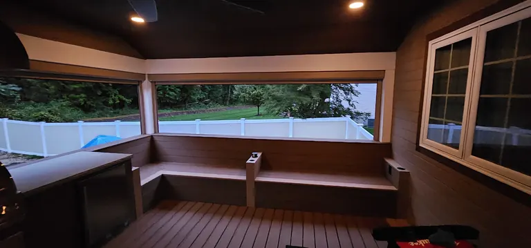 Finished deck/patio/lighting photo, flattened from Photoshop master
