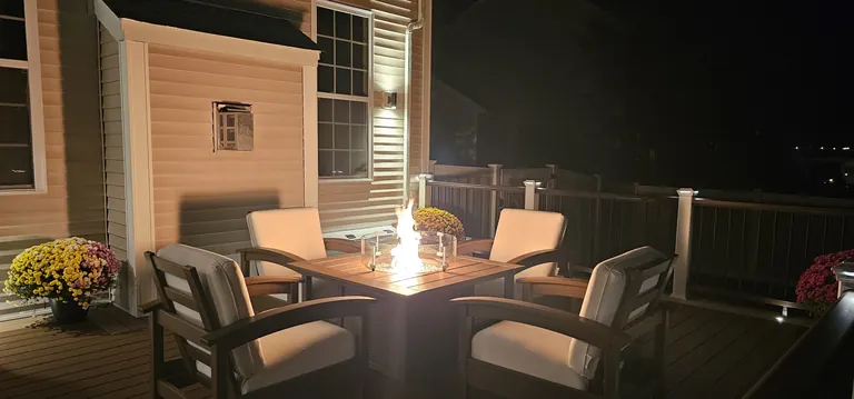 Finished deck/patio/lighting photo, flattened from Photoshop master