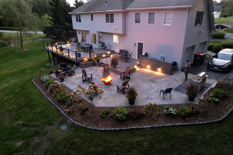 Finished deck/patio/lighting photo, flattened from Photoshop master