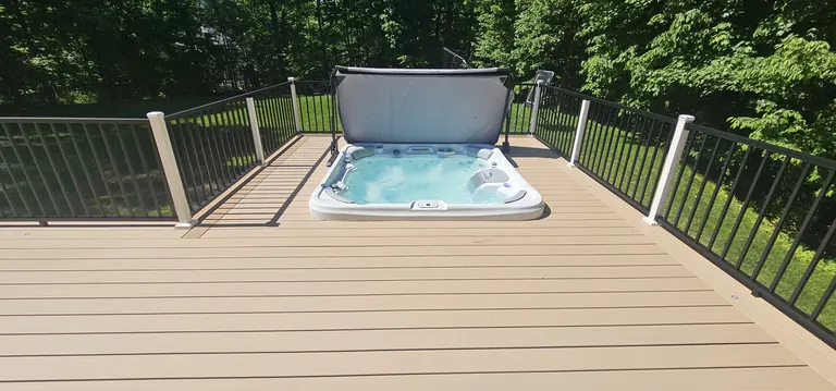 Finished deck/patio/lighting photo, flattened from Photoshop master