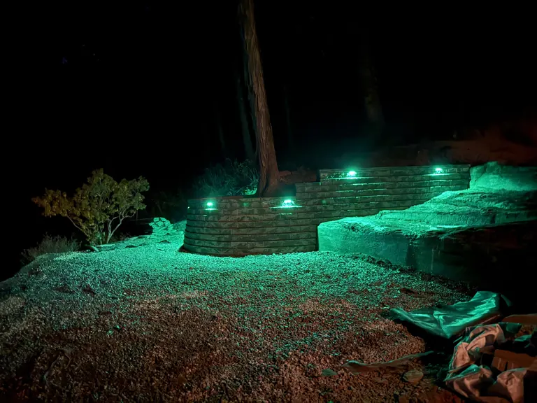 Finished deck/patio/lighting photo, flattened from Photoshop master