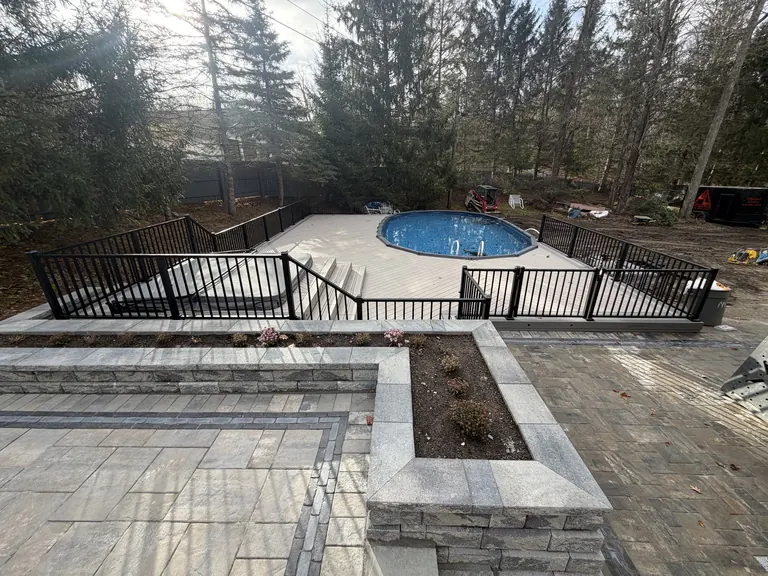Finished deck/patio/lighting photo, flattened from Photoshop master