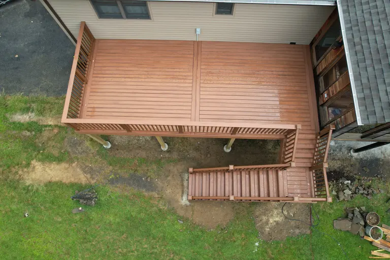 Finished deck/patio/lighting photo, flattened from Photoshop master