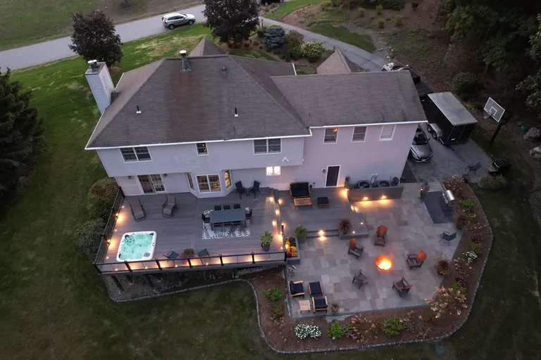 Finished deck/patio/lighting photo, flattened from Photoshop master