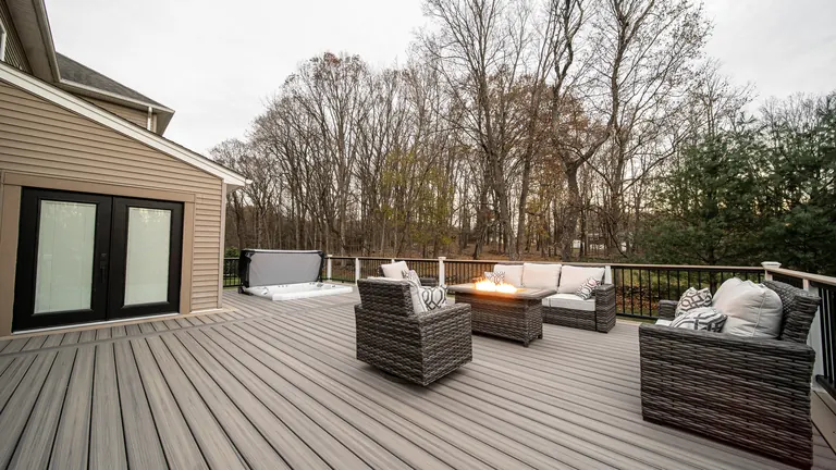 Finished deck/patio/lighting photo, flattened from Photoshop master