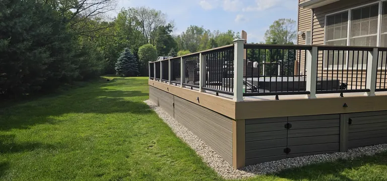 Finished deck/patio/lighting photo, flattened from Photoshop master