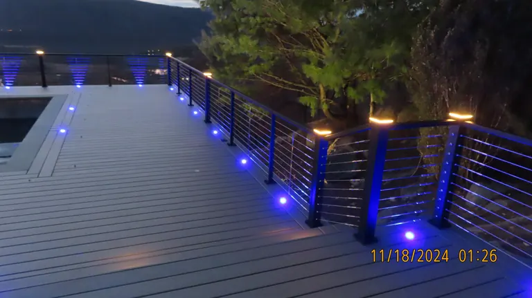 Finished deck/patio/lighting photo, flattened from Photoshop master