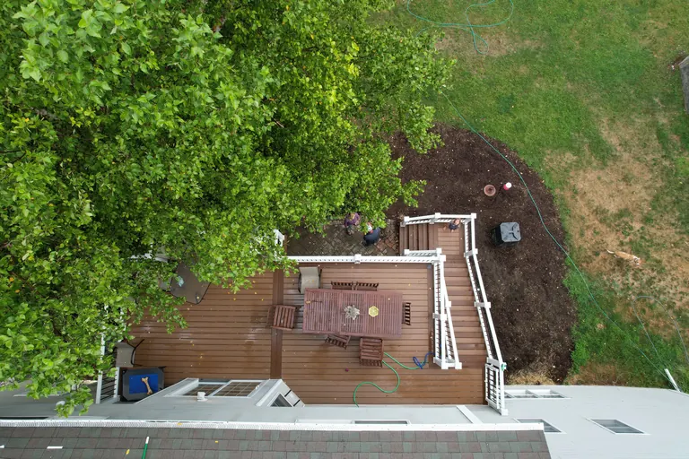 Finished deck/patio/lighting photo, flattened from Photoshop master