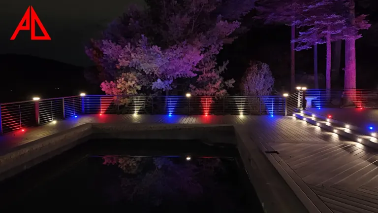 Finished deck/patio/lighting photo, flattened from Photoshop master