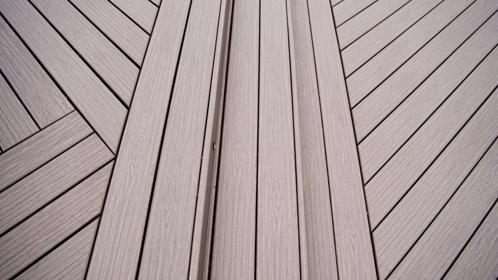 Trex Signature herringbone composite deck pattern detail